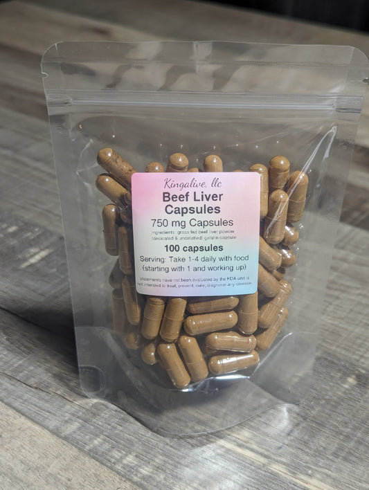 Grass Fed Beef Liver capsules