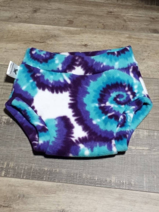 blue spiral Fleece Cover